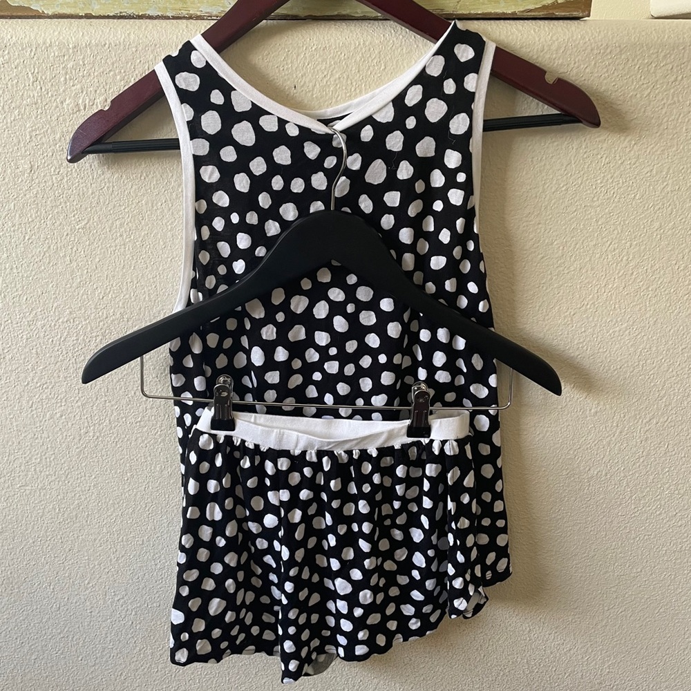 Matching polka dot pajama set